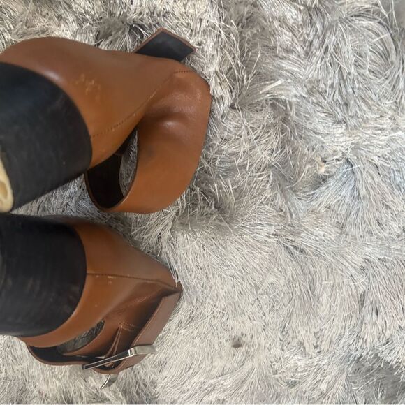 Alexander wang cuff buckle flats shoes open toe sandals ankle spartiates cutout - Picture 8 of 10